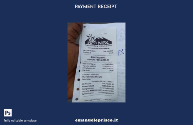 modello di ricevuta di pagamento bancario Canada Nbc in stile verificato
